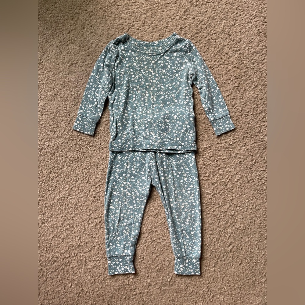 Long sleeve pajamas set for toddler girls